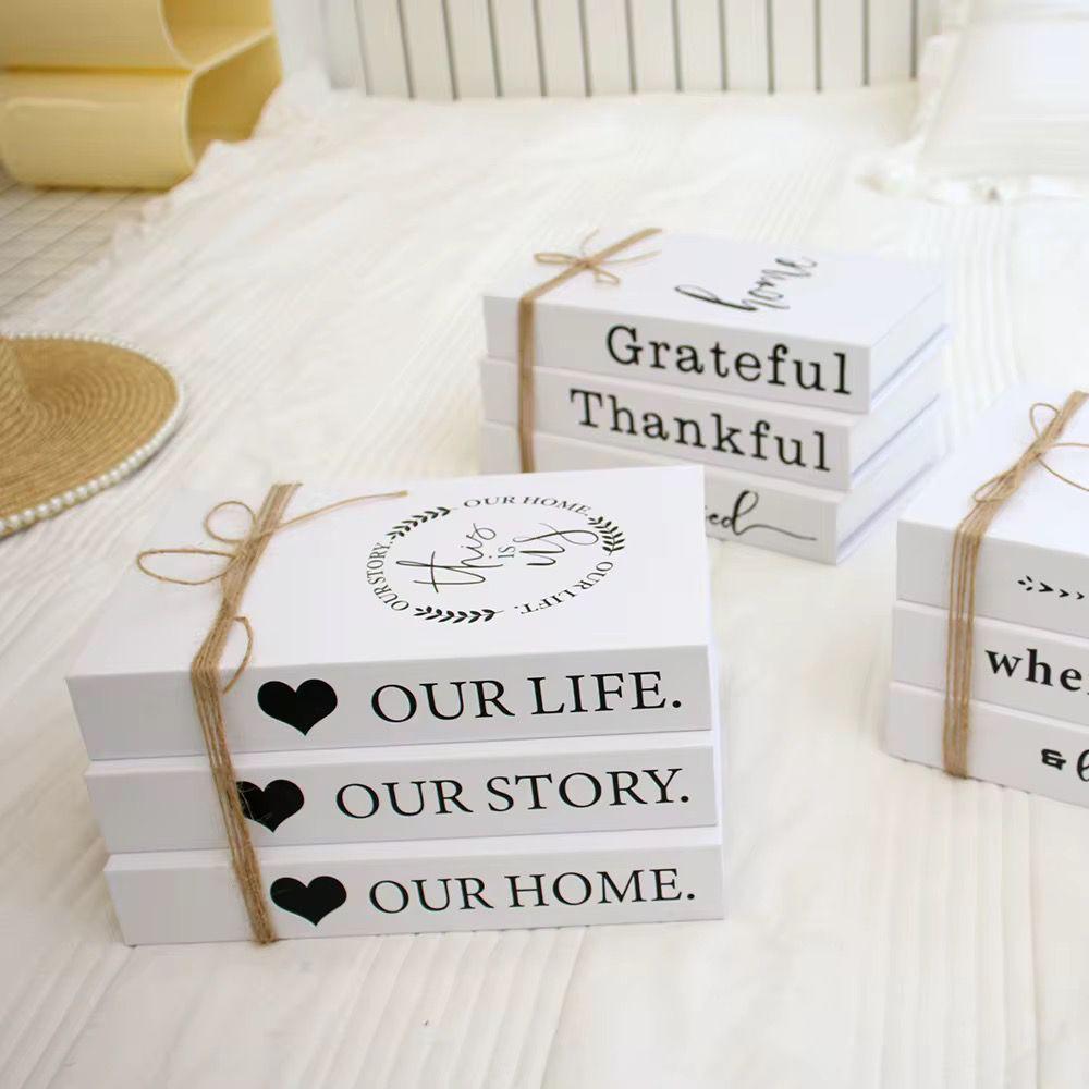 Decorative books for modern home decor set of 3