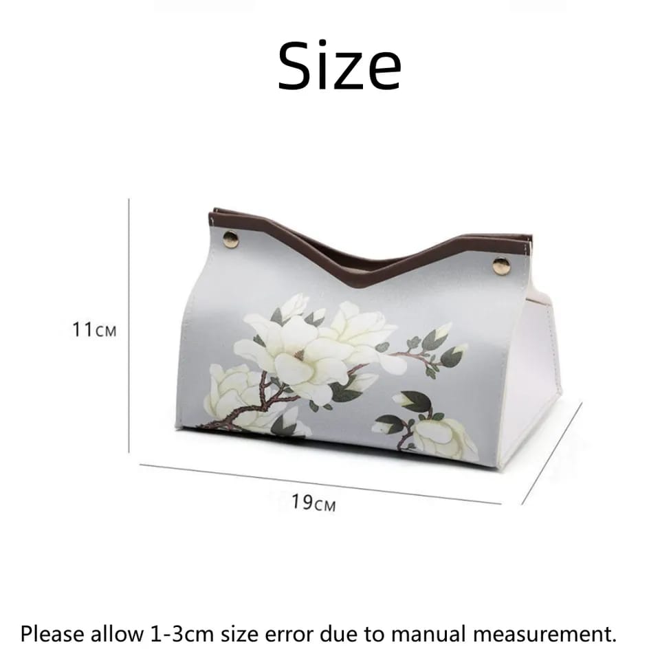 Tissue Box Organizer PU Leather Home Living Room Desktop Drawer Napkins Storage Car Toilet Paper Holder Bag Shop Tissue Box