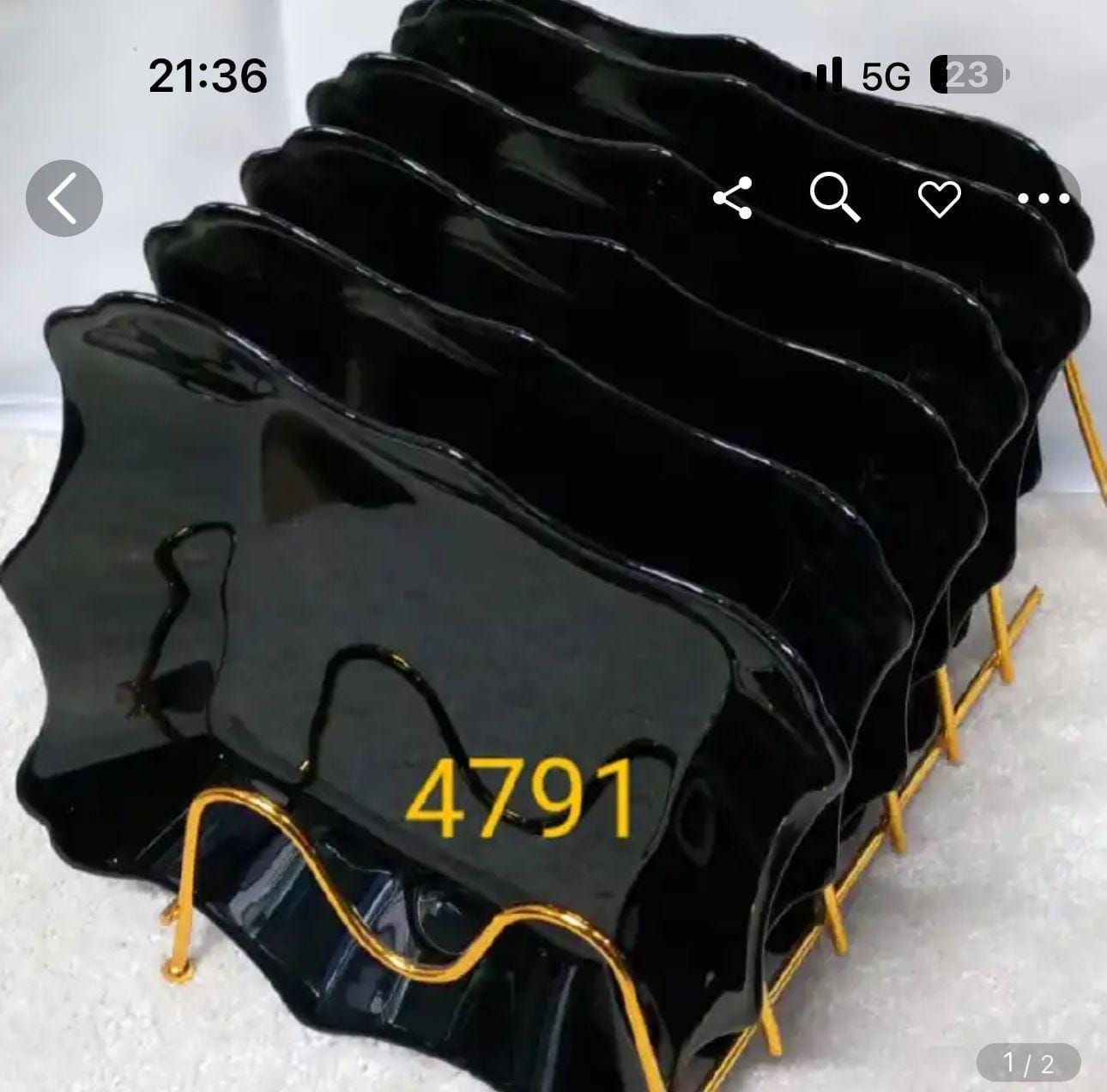 Black themed plates