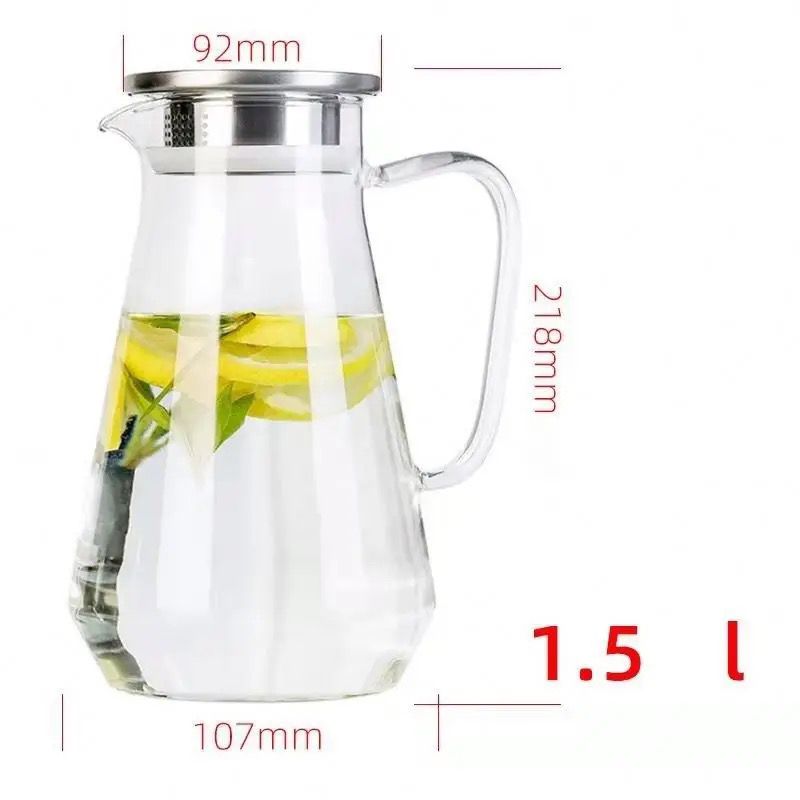Cold/hot water, ice tea , wine ,coffee, milk, juice beverage glass pitcher