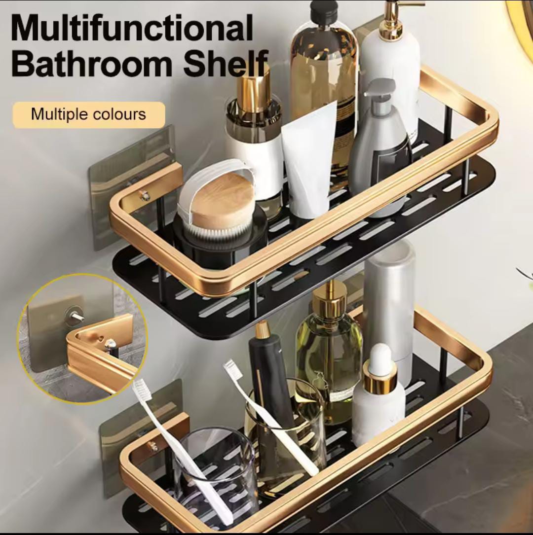 2pcs Luxury wall mounted bathroom shelf
