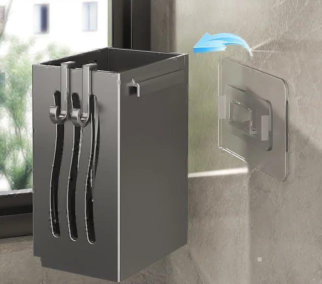 Wall Mounted Perforated Plastick spoon,chopstick Holder with draine