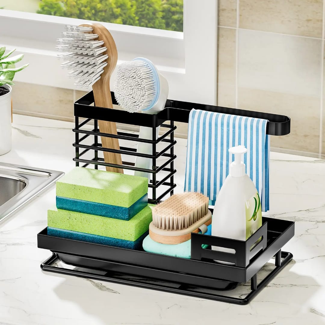 Stainless steel sink caddy