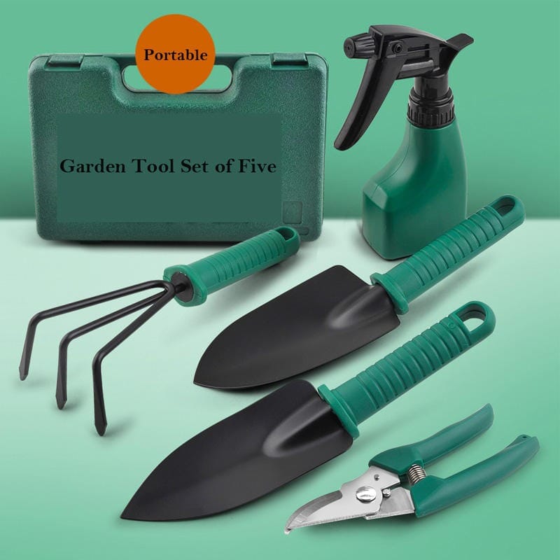 5-Piece Stainless Steel Hand Tool Set – Essential Gardening Kit