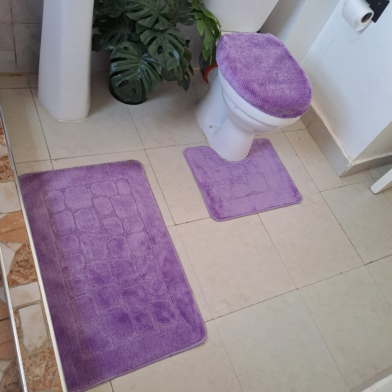 3pc Antislip bathroom mat sets
