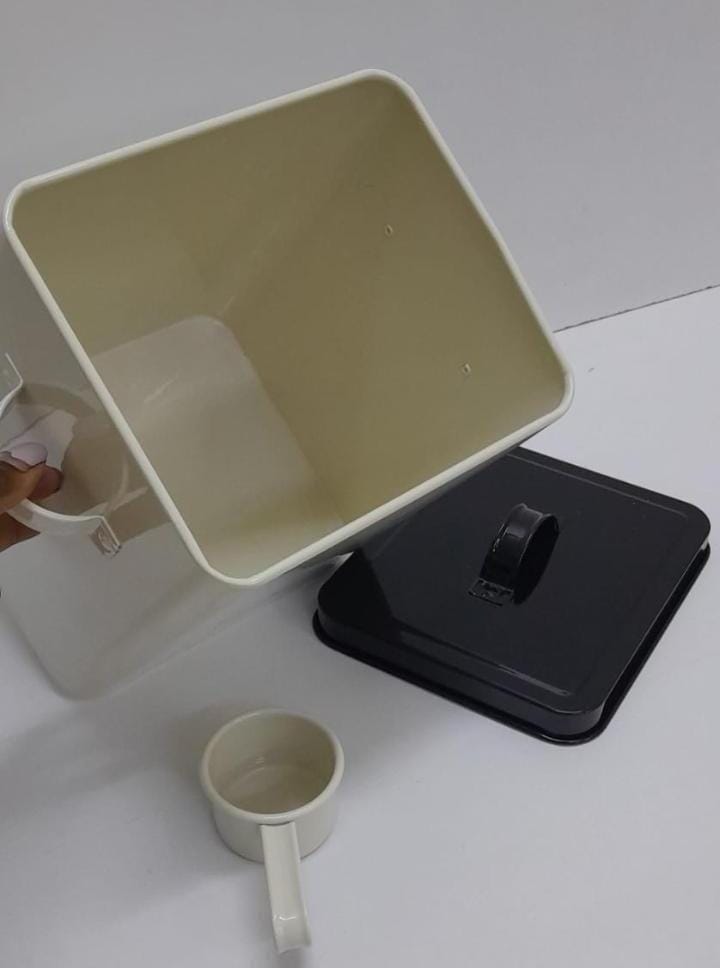 SQUARE metallic storage box.... laundry detergent//powder//food freshness