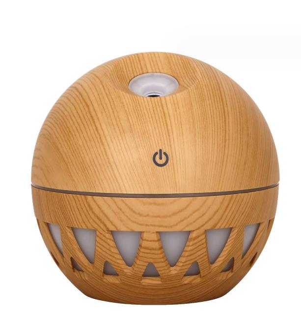 Wood Grain round shape Air Humidifier USB can use Essential Aroma oils or plain water