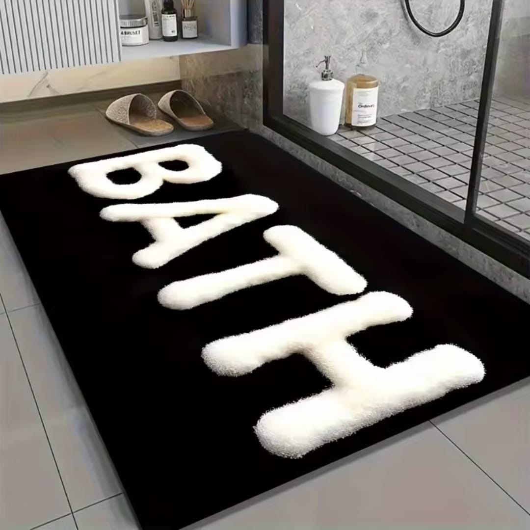 Black Bath Absorbent Diatom Bathroom Mats