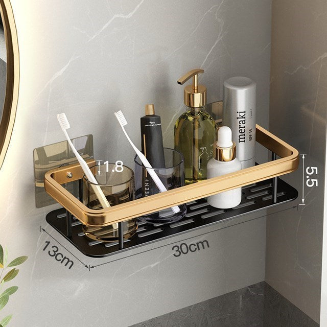 2pcs Luxury wall mounted bathroom shelf