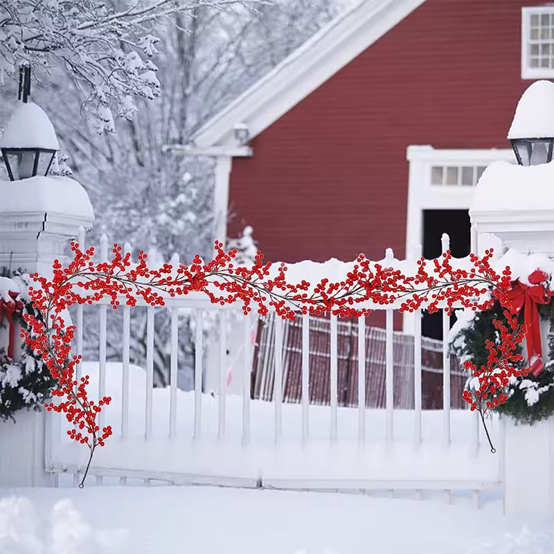1Pcs 1.8M Artificial Cranberry Vine