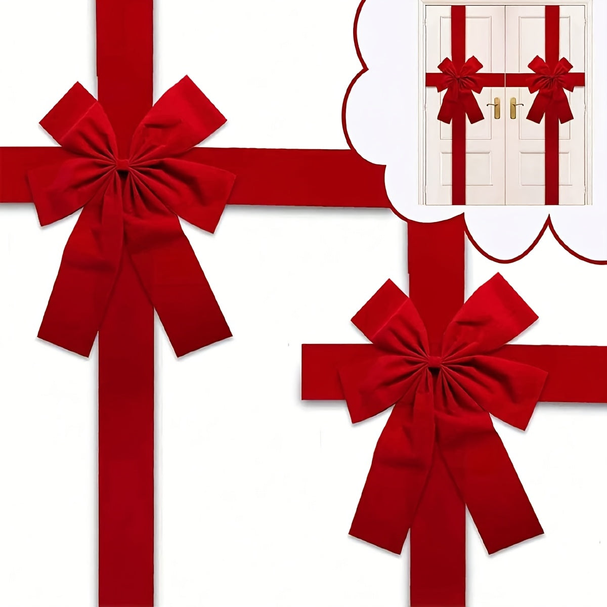 Large Door Hanging Bow Decoration