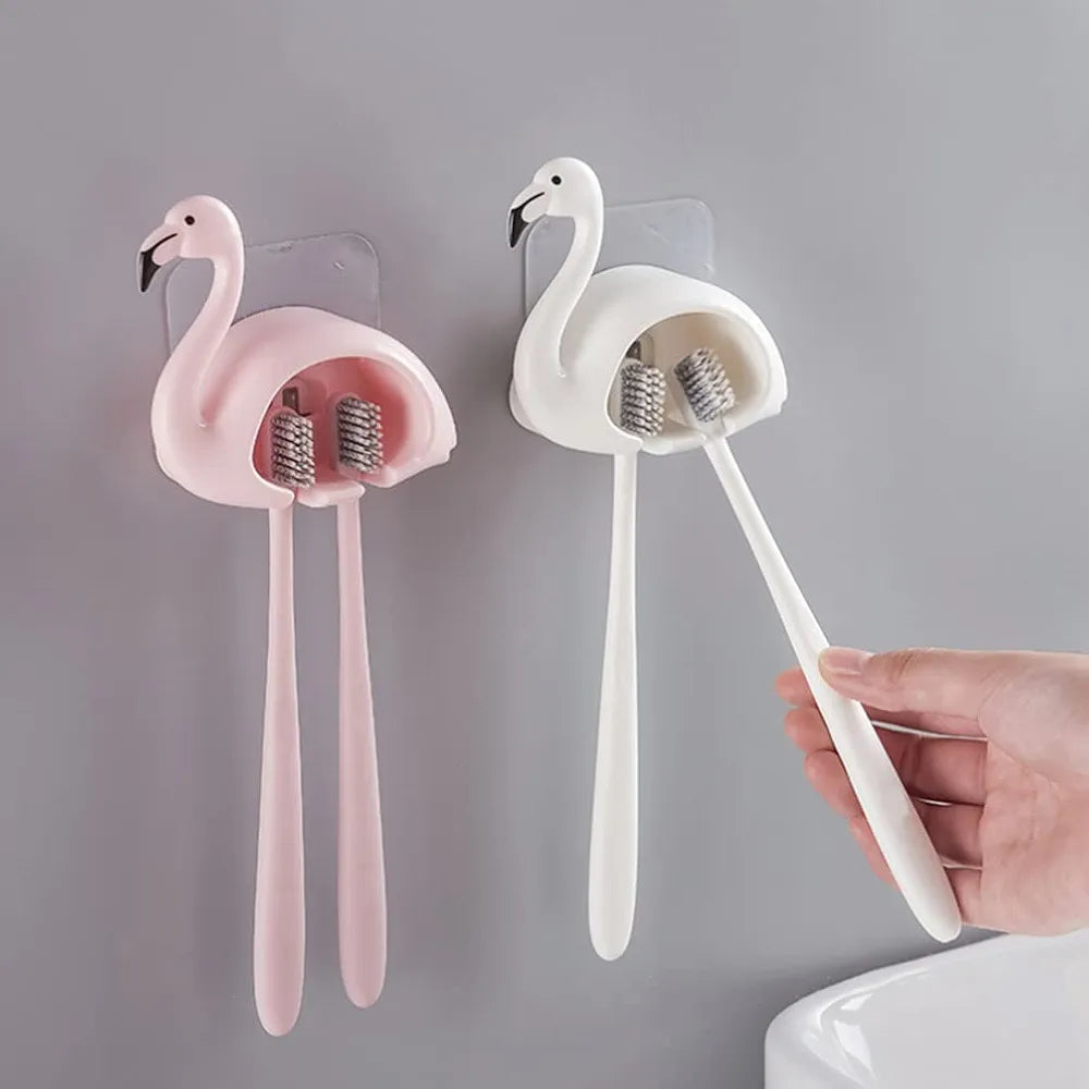 Flamingo decorative toothbrush holder