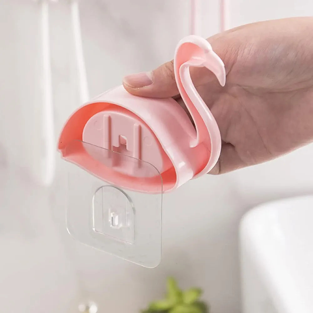 Flamingo decorative toothbrush holder