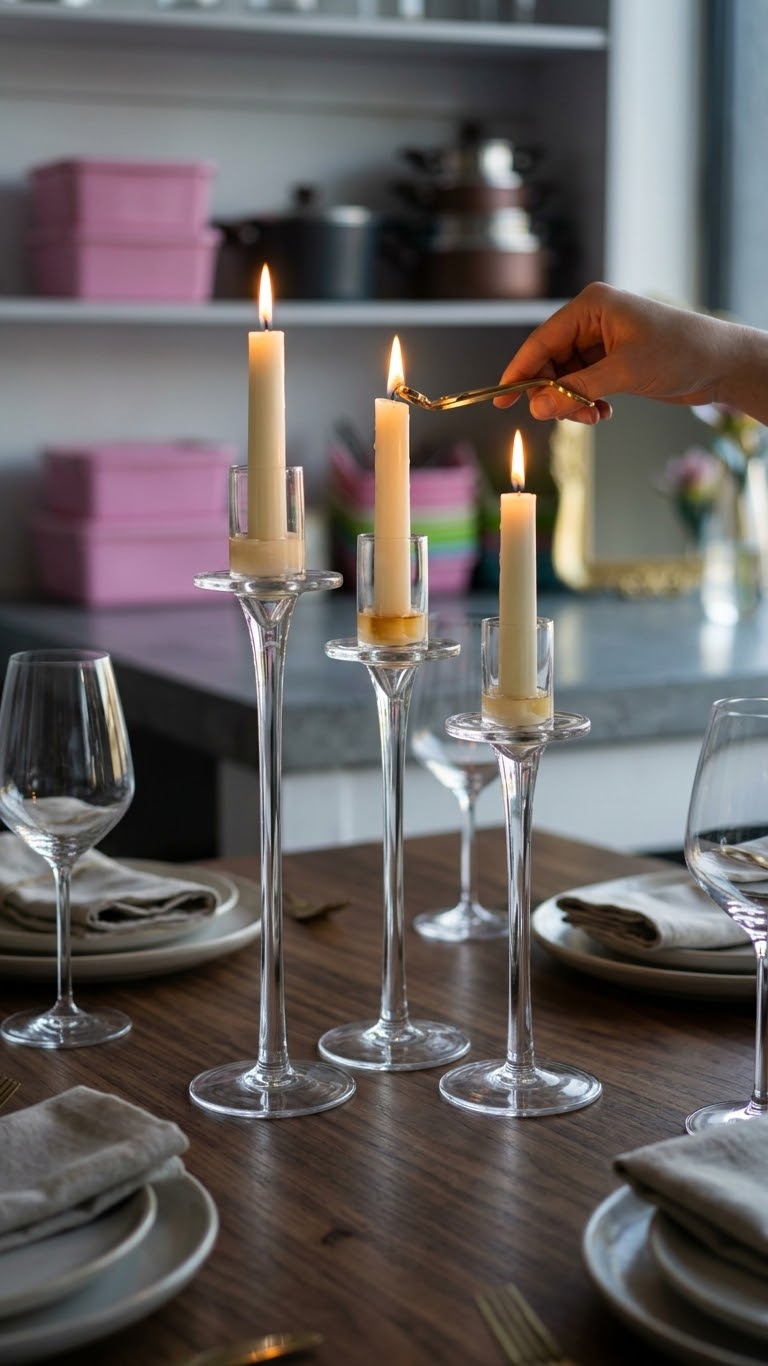 3pc candle holders