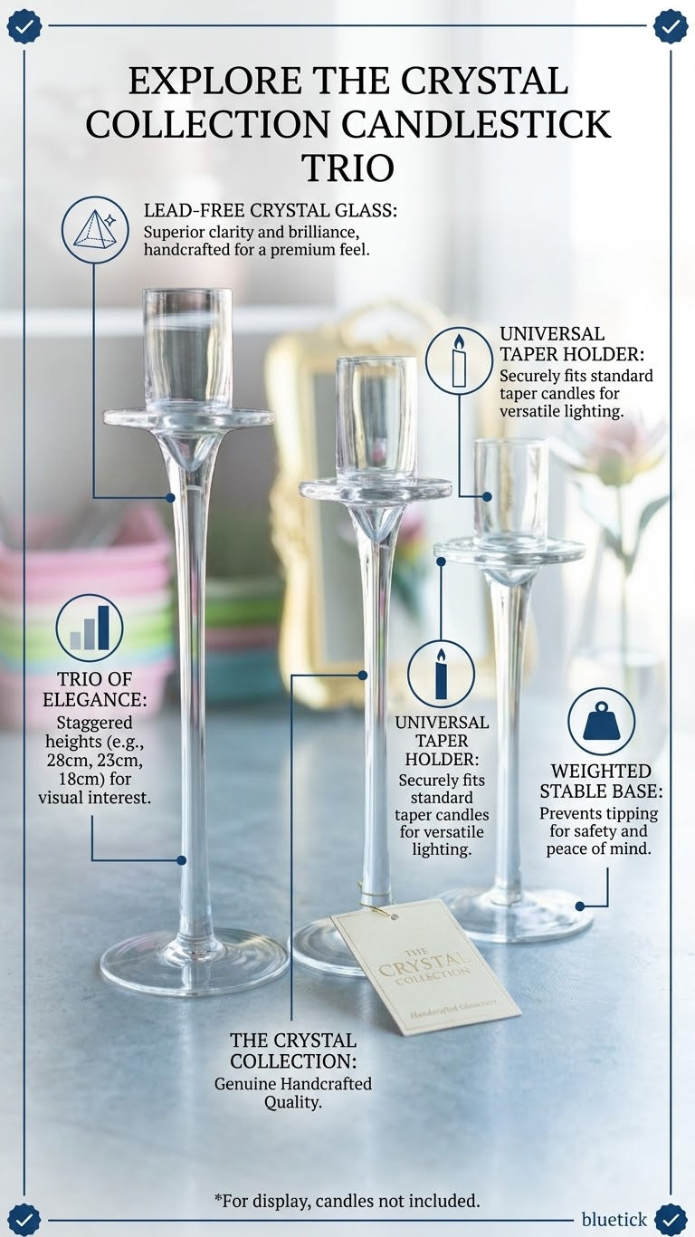 3pc candle holders
