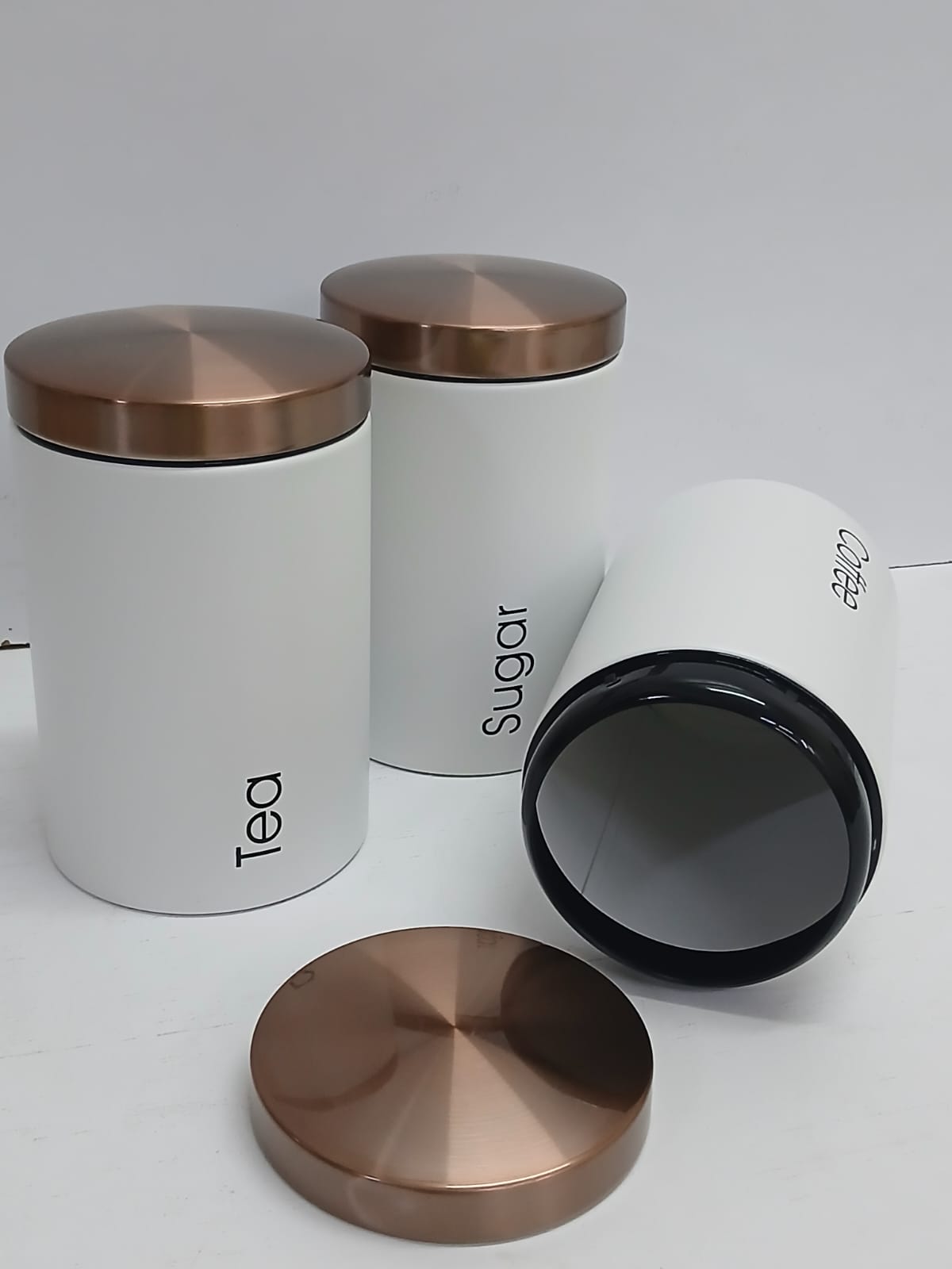 3pcs canisters set (Sugar, Tea, Coffee)