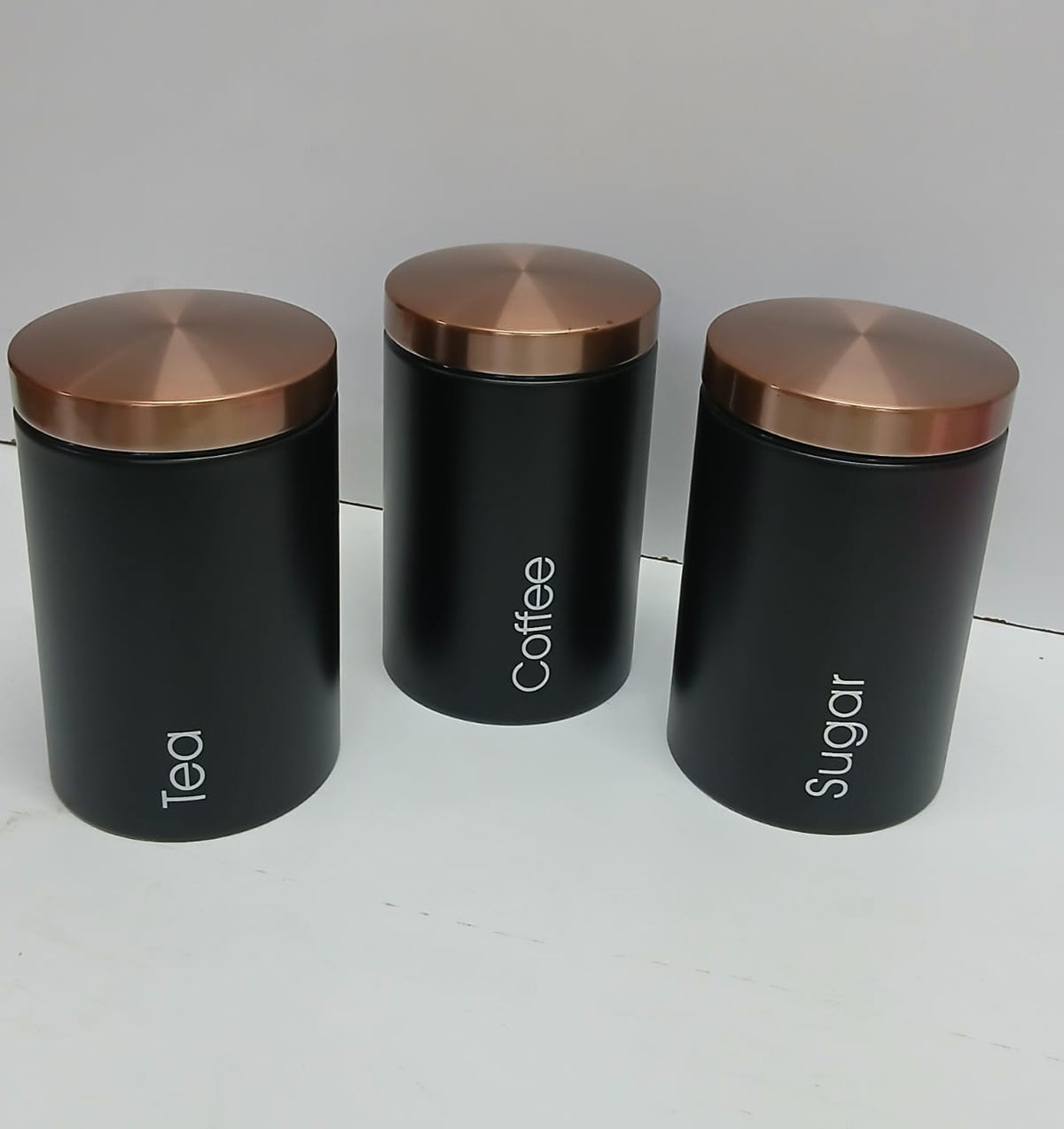 3pcs canisters set (Sugar, Tea, Coffee)
