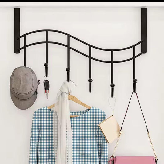 Heavy duty metallic multpurpose  over the door hanger