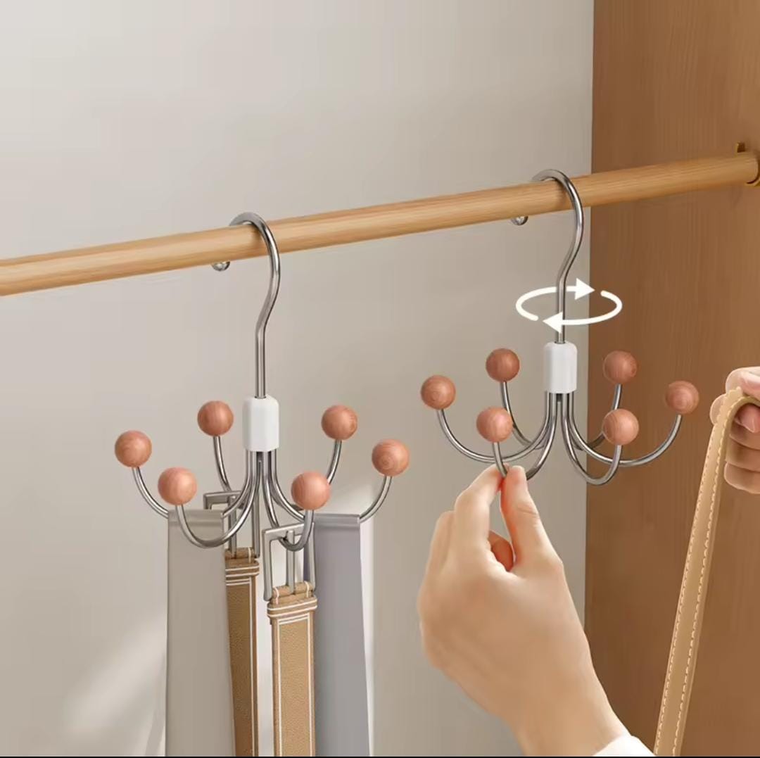 6 hooks rotating hanger