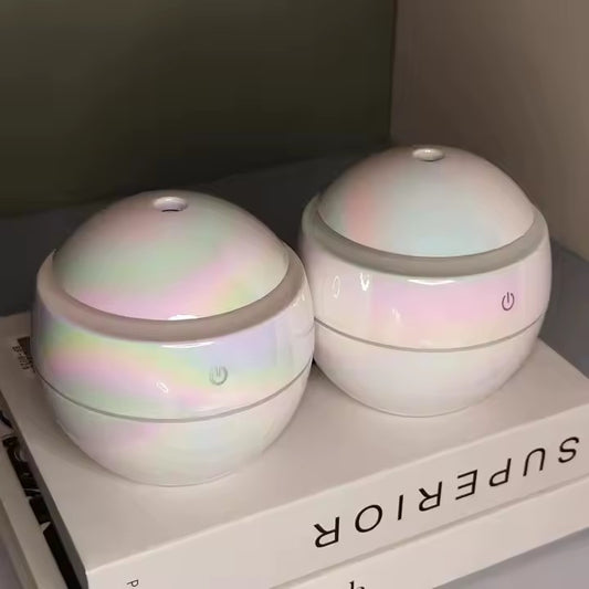 130ml Ultrasonic Air Humidifier, Air Emission USB, 
Luminous LED, Wood Grain, 
Main Electric Oil Diffuser for Spices, Aromatherapy run time is 5hrs 