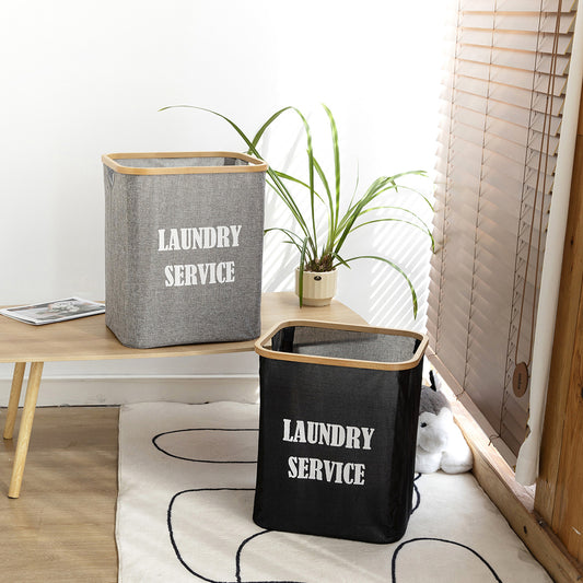 Waterproof Collapsible Cloth Harmper Storage Baskets with Lid handles for clothes laundry