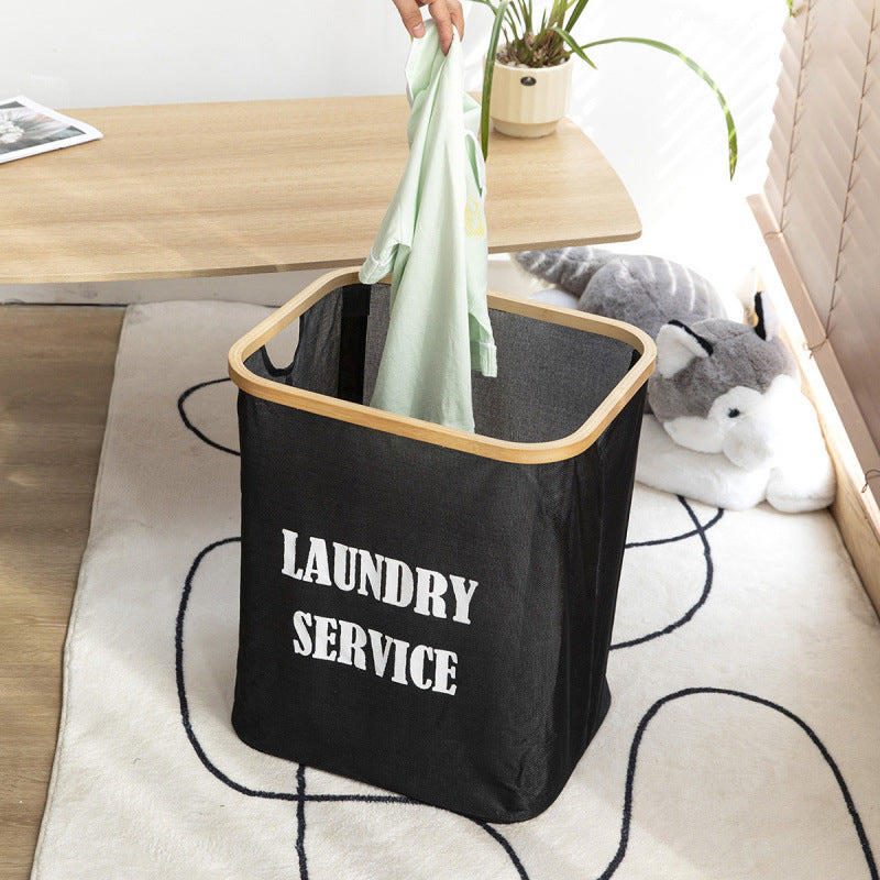 Waterproof Collapsible Cloth Harmper Storage Baskets with Lid handles for clothes laundry