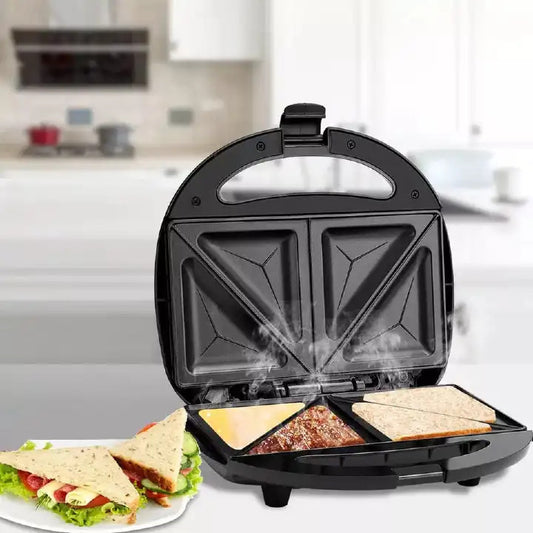 2 Slice Sandwich plate.

Power input: 750W.

Double-sided Heating.

Non-stick Coating.