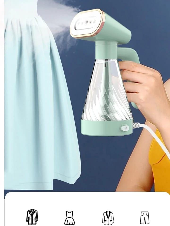 ortable Garment Steamer

Material: Plastic

Plate Type: Ceramic Plate

Rated : 900W

Frequency: 50Hz

Outlet Steam Temperature: 98℃

Capacity of water tank: 100ml