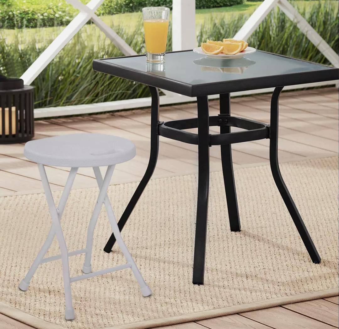 Folding Stool, 550lbs Capacity Foldable Stool with Handle, Portable Stools for Adults Heavy Duty, Folding Chair Outdoor/Indoor, 18 inch Collapsible Stool