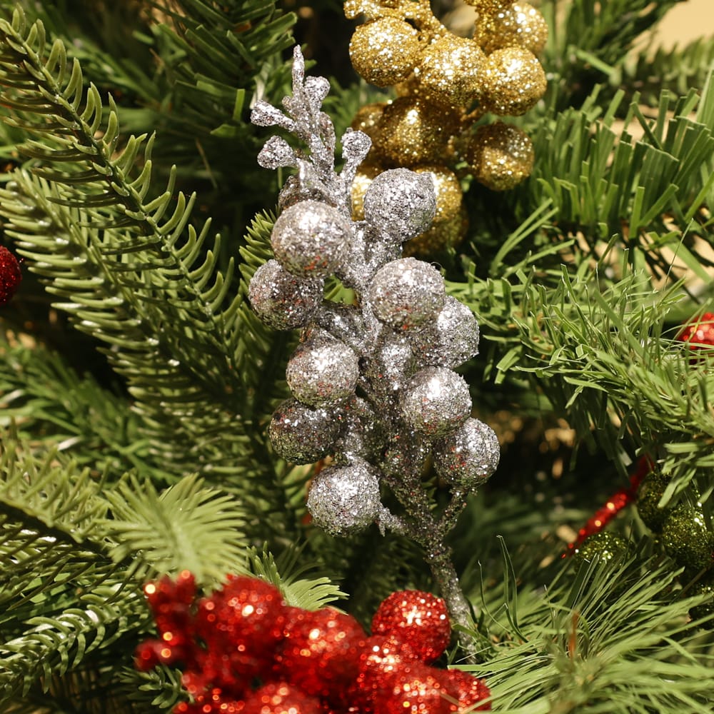 3 Heads Artificial Berries Branch Flowers