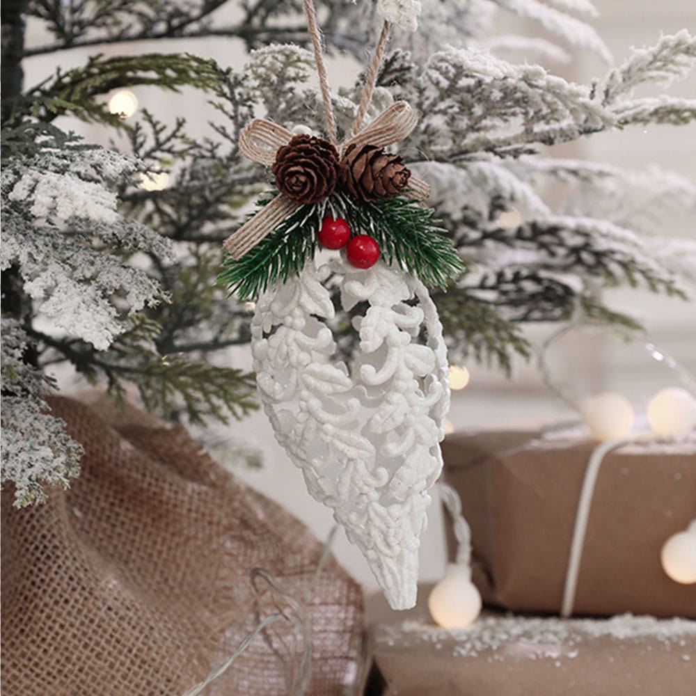 2Pcs Christmas White Conch Pendant White