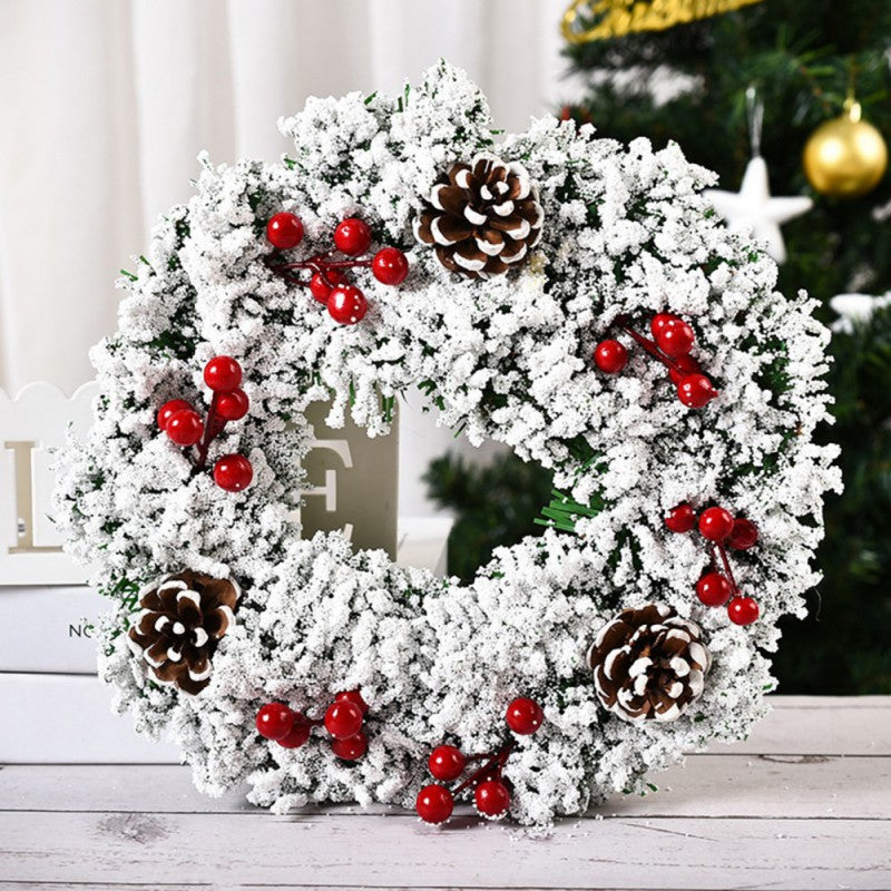 32cm Front Door Christmas Wreath With Christmas Pine Cone Pine