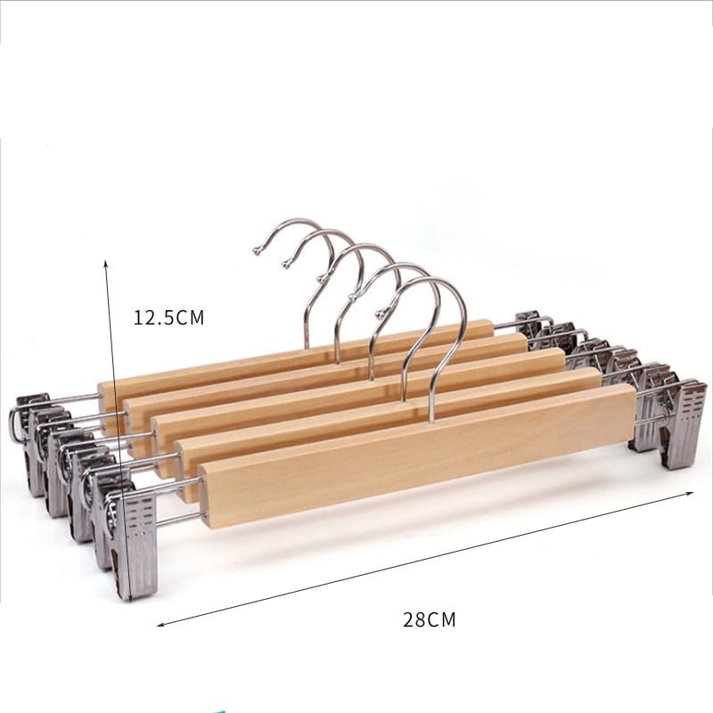 14"/28cm high Grade Natural Wooden Hangers (6pcs set)