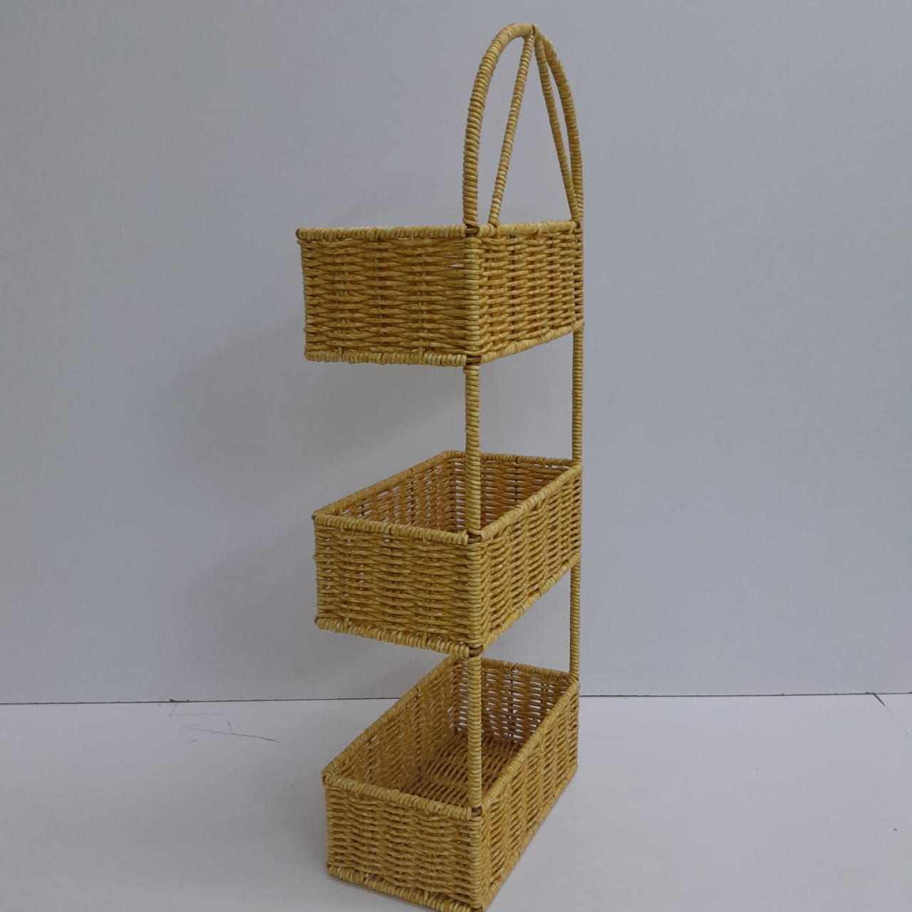 3 layer rattan shower caddy