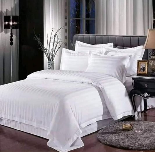 White striped duvet cover sets