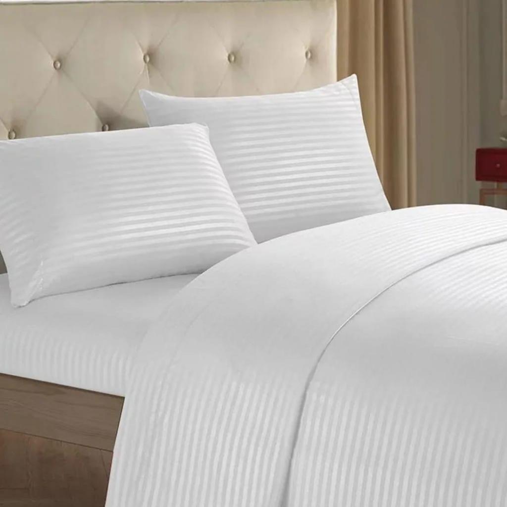 White striped duvet cover sets