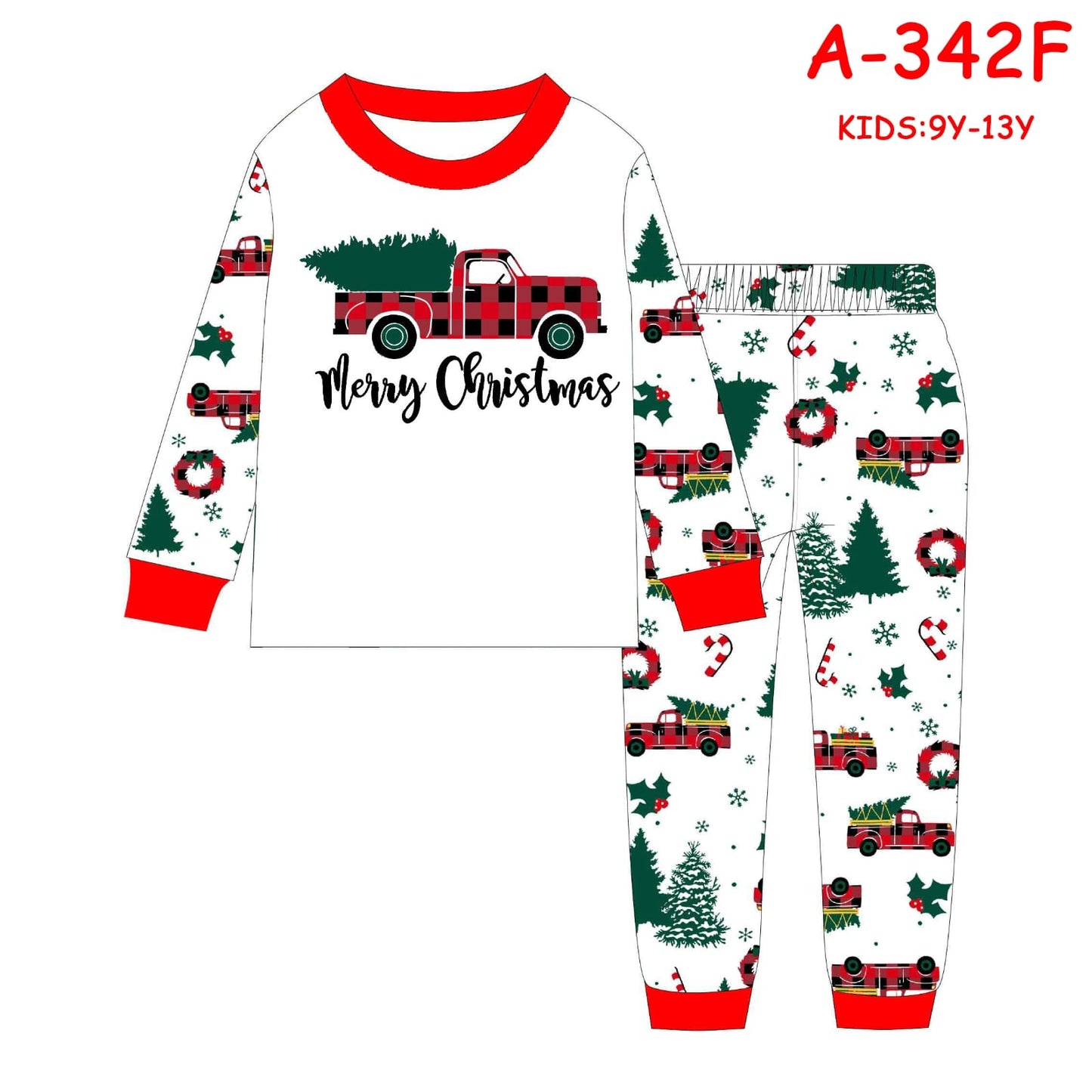 Christmas pyjamas outfit for both Adults &kids pyjamas set(top+pant)