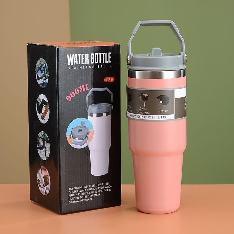 900ml Thermal coffee cup/thermos /water bottle/Themal mug with handle