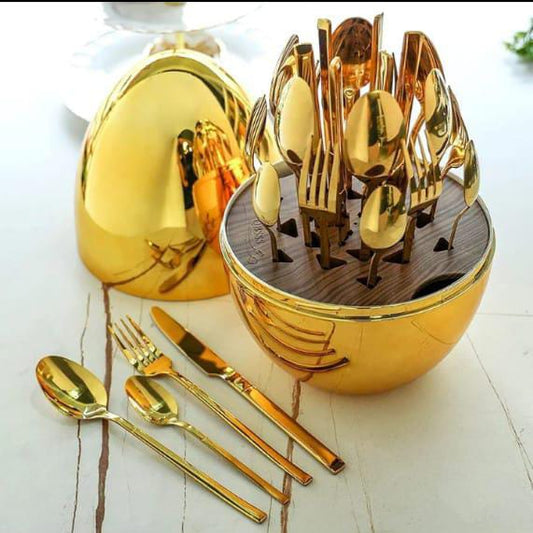 36pc Executive Egg-Shaped Cutlery Set