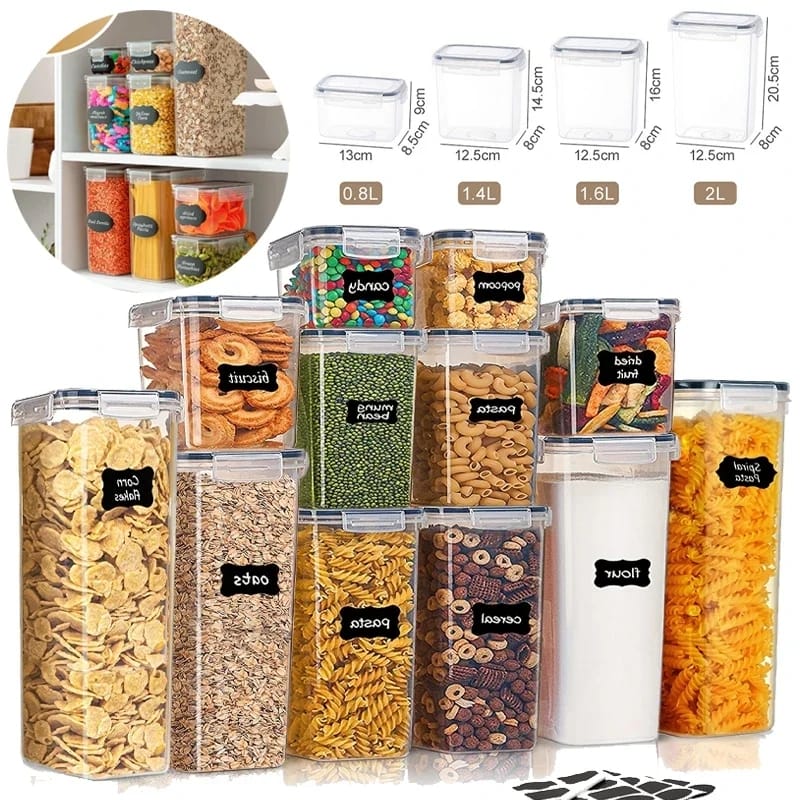 14pcs Bpa free airtight plastic containers