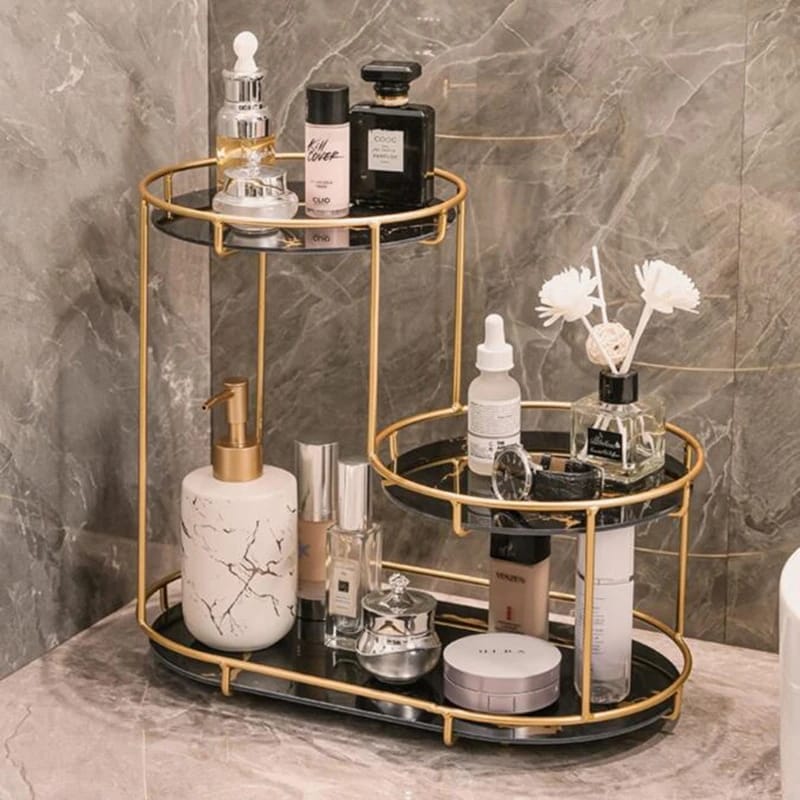 Light Luxury Storage Shelf/Cosmetics Toiletries Organizer