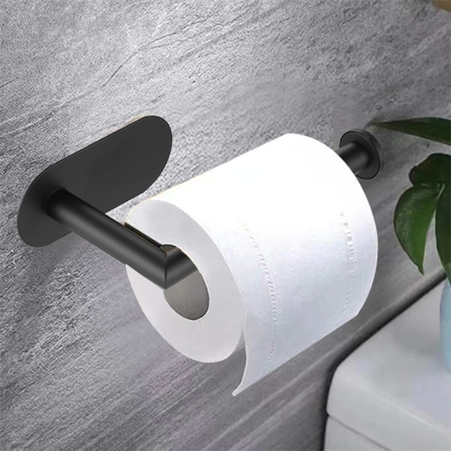 Adhesive Toilet Roll Paper Holder Organizer