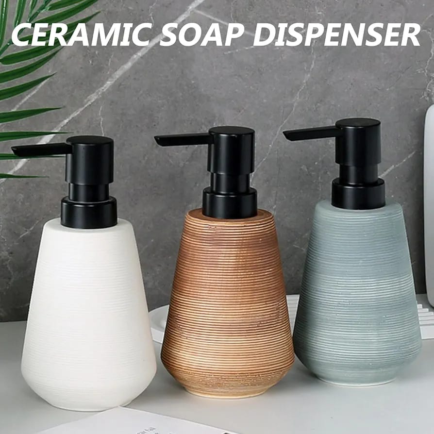 Ceramic soap dispenser