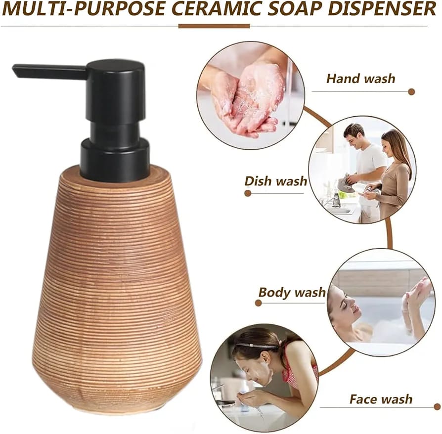 Ceramic soap dispenser