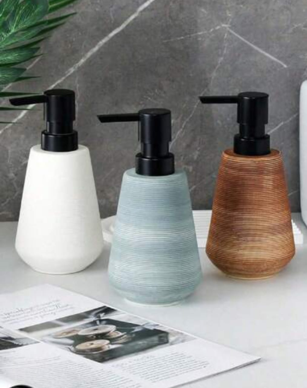 Ceramic soap dispenser