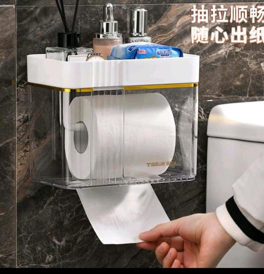 Wall mounted tissue holder
