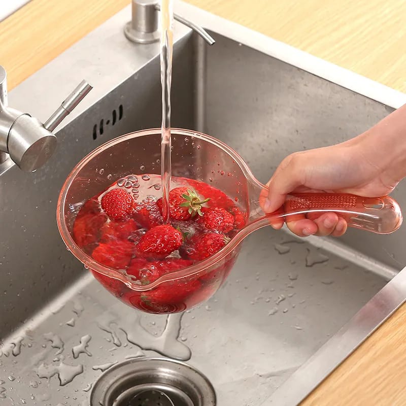 1Pc Transparent Long Handle Water Scoop