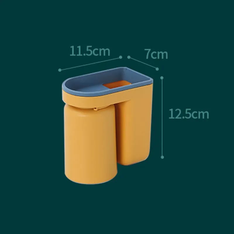 Toothbrush Holder Rack Set Wall Mounted Punch-free Mouthwash Cup Toothpaste Storage Rack Organizer Box Bathroom Accessories