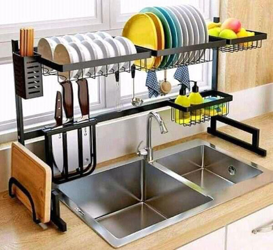 Detachable double over the sink dish rack