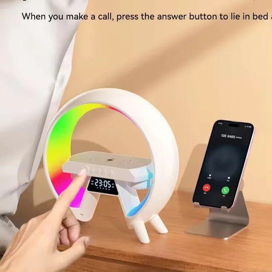 New Design Wireless Charger/ Lamp led alarm table/Bluetooth Speaker